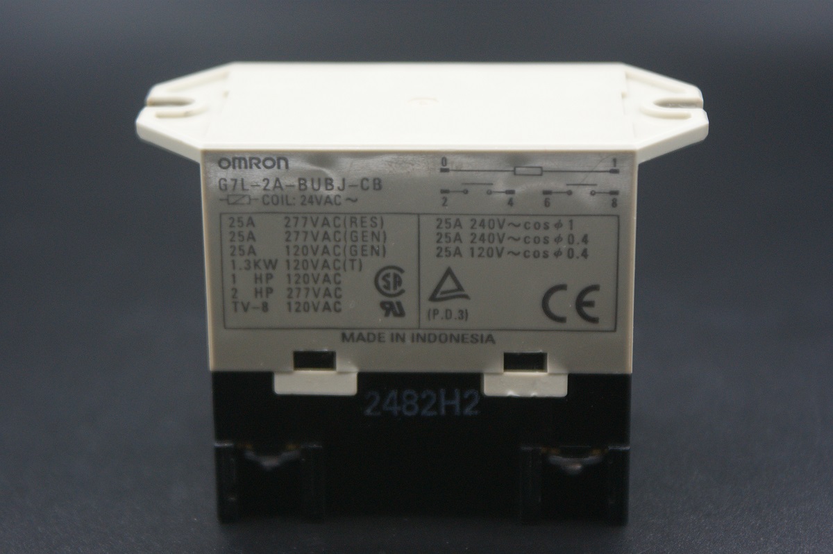 G7L-2A-BUBJ-CB AC24                      Relé electromagnético, DPST-NO, 24VAC, 6 Pines